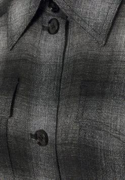 DRYKORN SPECIAL JARAH - Button-down Blouse - Black Denim -Trend Code Shop 06f87ad381a84b98b75c92e2db257ffd