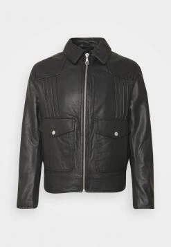 DRYKORN NOSKUT - Leather Jacket - Black -Trend Code Shop 39be6ad9a34b4cf583311bdd53102cc3