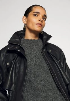 DRYKORN KENSAL - Leather Jacket - Schwarz -Trend Code Shop 544f43770c6b41fb9c60074701c9336f