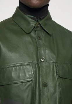 DRYKORN SELED - Leather Jacket - Grün -Trend Code Shop 5bac3d120bba486ca7a62ccae0de8443
