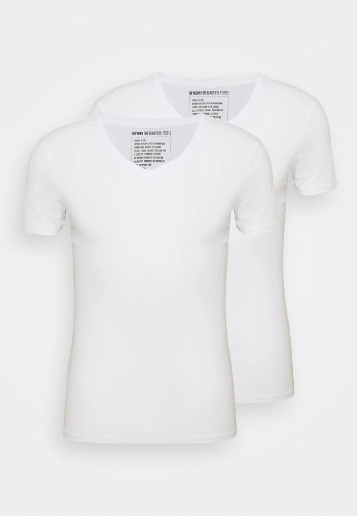 DRYKORN CARIS 2 PACK - Undershirt - All White 3 DRYKORN CARIS 2 PACK - Undershirt - All White