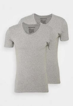 DRYKORN CARIS 2 PACK - Undershirt - All Grey Melange