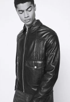 DRYKORN NOSKUT - Leather Jacket - Black -Trend Code Shop b51d5a8a324f46348d4b137a7a244153