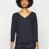 DRYKORN VENJA - Long Sleeved Top - Dark Blue -Trend Code Shop b7448e216aef4cf2926abb2ea57a770c