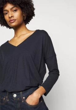 DRYKORN VENJA - Long Sleeved Top - Dark Blue -Trend Code Shop babb51eb5a1f4a9584b80ea021e6339b