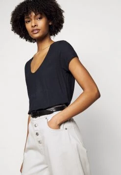 DRYKORN AVIVI - Basic T-shirt - Dark Blue / Light Blue -Trend Code Shop c5c9112d30c849928ccce6e037428240