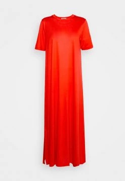 DRYKORN DAMEN KURZARM - Maxi Dress - Orange -Trend Code Shop c8aade92005641a0b7be5a9b4820848c