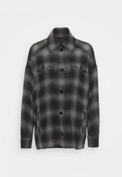 DRYKORN SPECIAL JARAH - Button-down Blouse - Black Denim